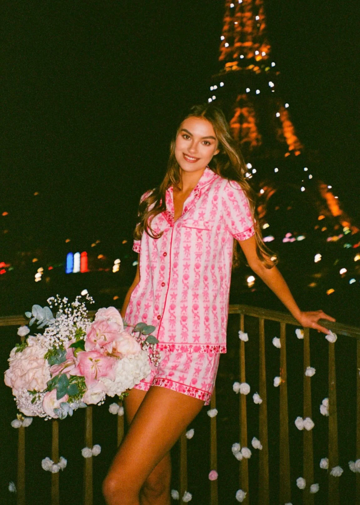 Pink Palm Pajamas - Pink