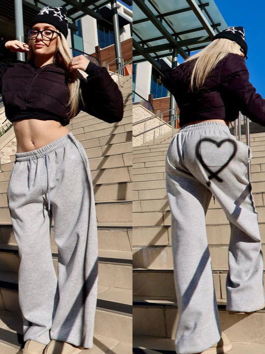 Graffiti Heart Baggy Sweatpants